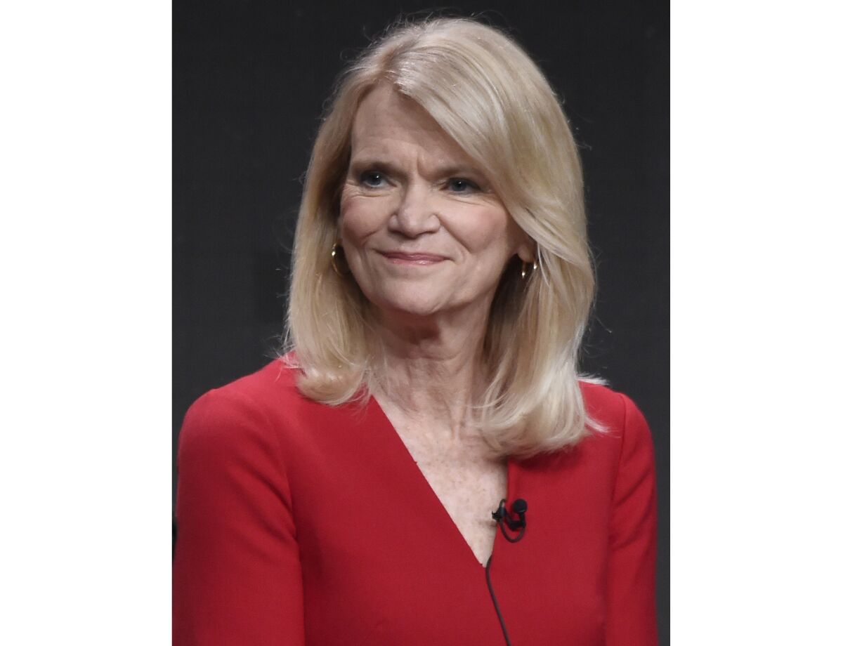 FILE - Journalist Martha Raddatz participates in "The Long Road Home" panel during the National Geographic Television Critics Association Summer Press Tour in Beverly Hills, Calif. on July 25, 2017. When the coronavirus shutdown began, Raddatz figured her plan for a cross-country road trip to meet voters would be shelved, too. But this week Raddatz nears the end of a 6,000-mile journey. (Photo by Chris Pizzello/Invision/AP, File)
