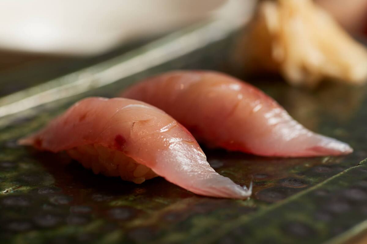 Nigiri sushi at Morihiro