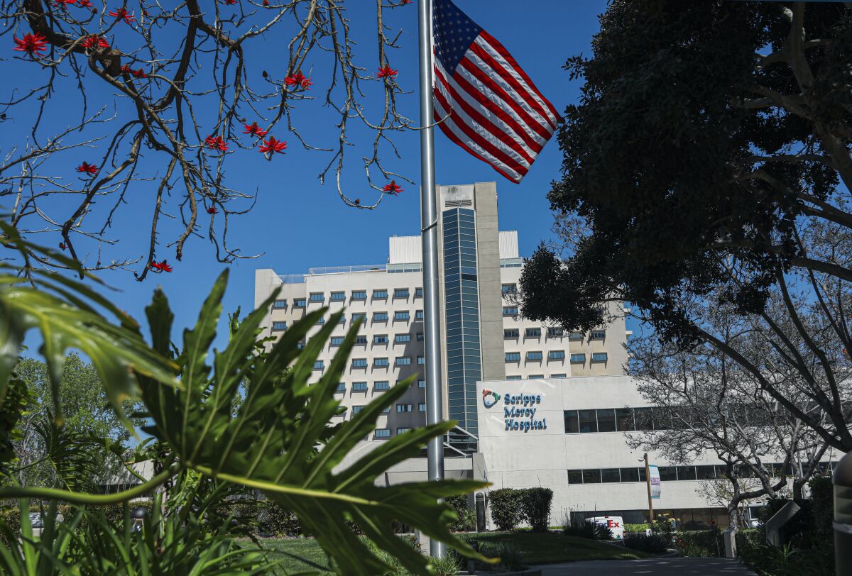 View of Scripps Memorial Hospital in Hillcrest.