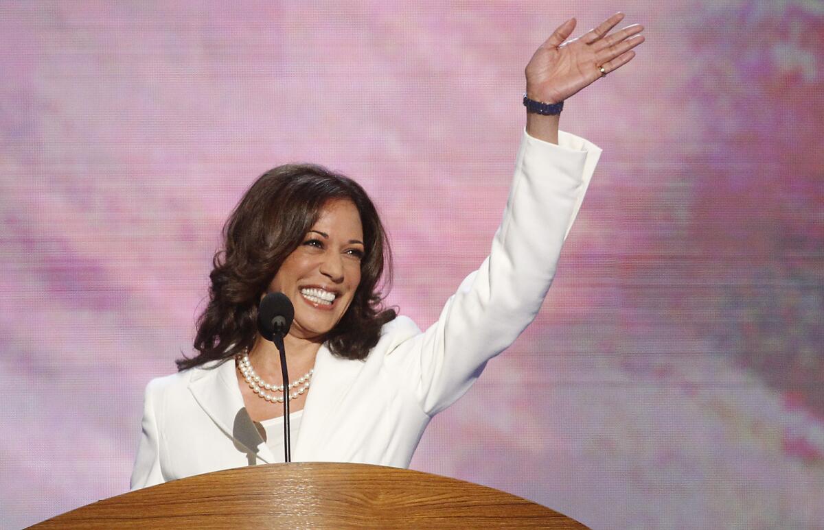 Atty. Gen. Kamala D. Harris speaks at the 2012 Democratic National Convention in Charlotte, N.C.