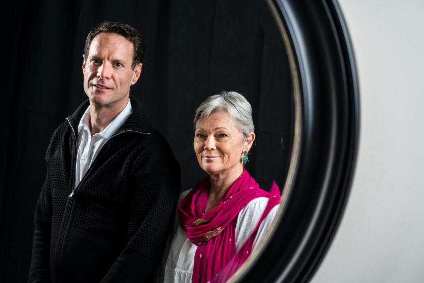 LOS ANGELES, CALIF. - JUNE 13: Director Alex Holmes and star Tracy Edwards from the film, "Maiden" pose for a portrait at the Beverly Wilshire Hotel on Thursday, June 13, 2019 in Los Angeles, Calif. (Kent Nishimura / Los Angeles Times)