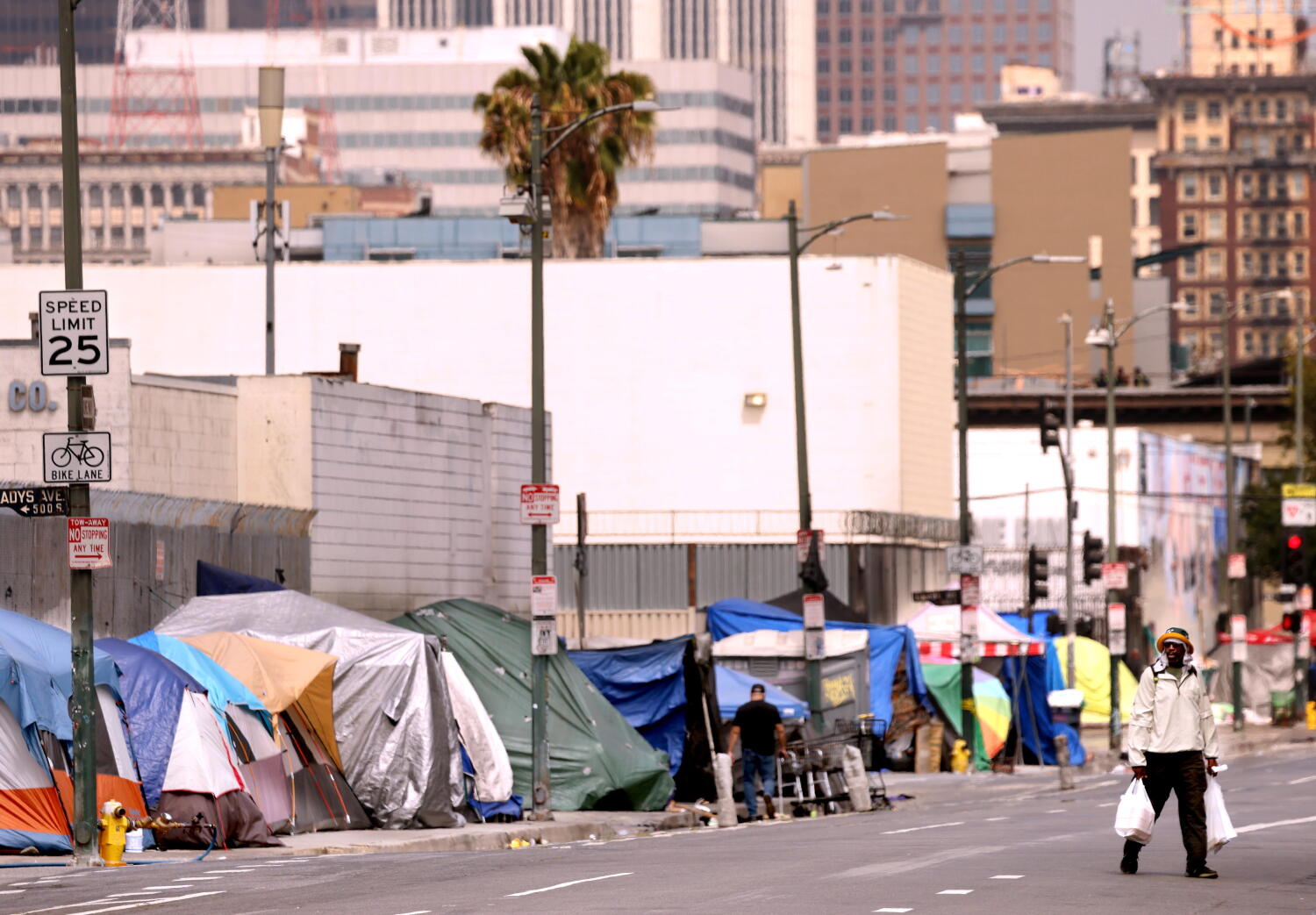 Nearly 6,000 homeless people could be displaced by the L.A. Olympics, study says