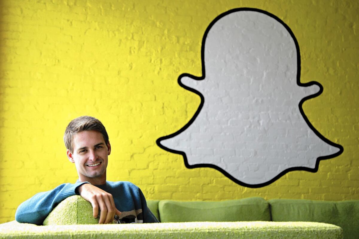 Snapchat Chief Executive Evan Spiegel said the company’s ad offerings are still in the early stages, but its philosophy is to not allow “creepy” targeting.