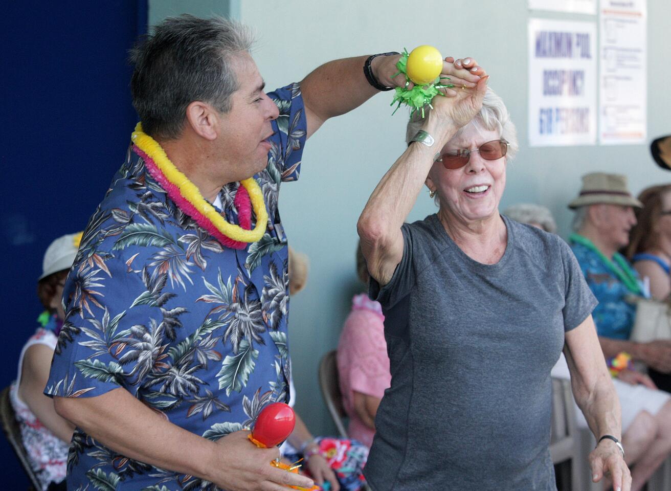 Photo Gallery: First ever "Rock-a-Hula" for seniors at Verdugo Pool