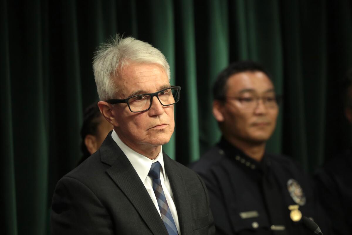 Los Angeles District Attorney George Gascon at the Hall of Justice.