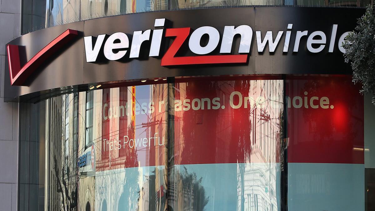 A Verizon Wireless store in San Francisco.