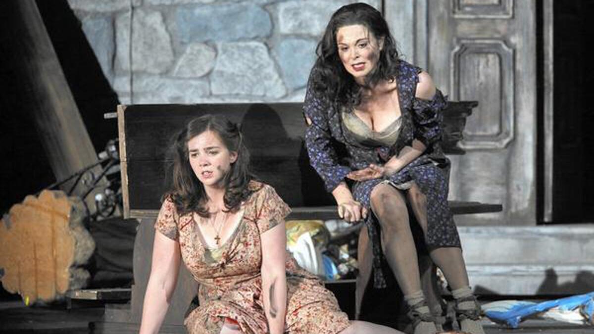 "Two Women" features Sarah Shafer, left, and Anna Caterina Antonacci.