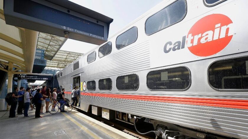 A grant to help the Bay Area Caltrain commuter rail system install an electrical system is being delayed by the Trump administration.
