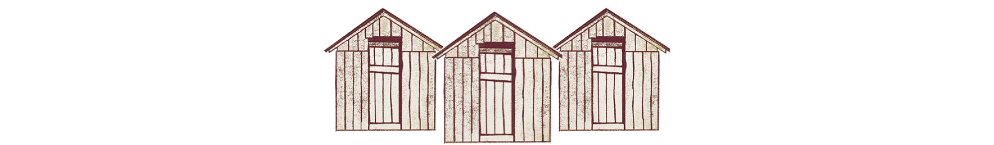 divisor de sección - ilustración de tres casas