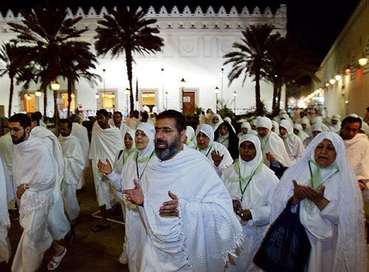 Pilgrims declare their intent to perform the hajj