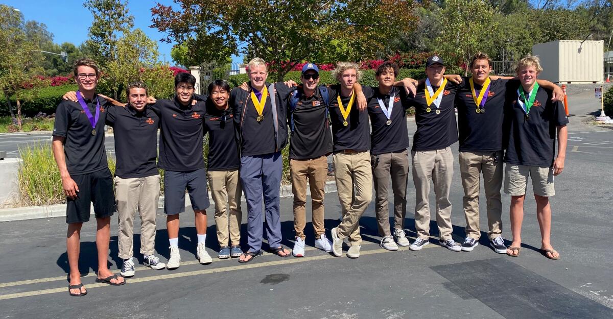 The Huntington Beach High boys' swim team finished fourth at the CIF Southern Section Division 1 finals.