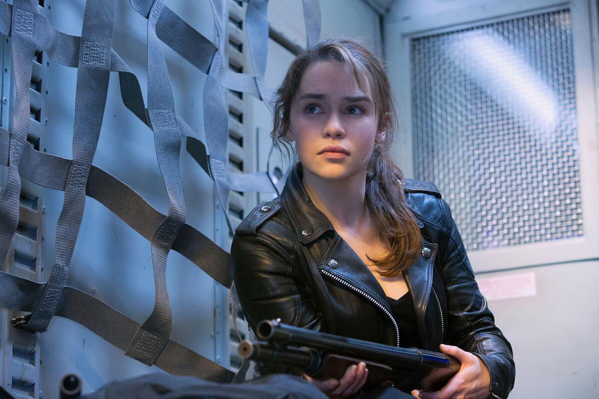 Emilia Clarke as Sarah Connor in "Terminator Genisys."