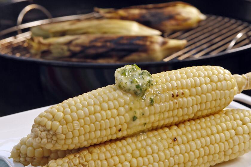 Recipe: Grilled corn with tequila-lime butter.