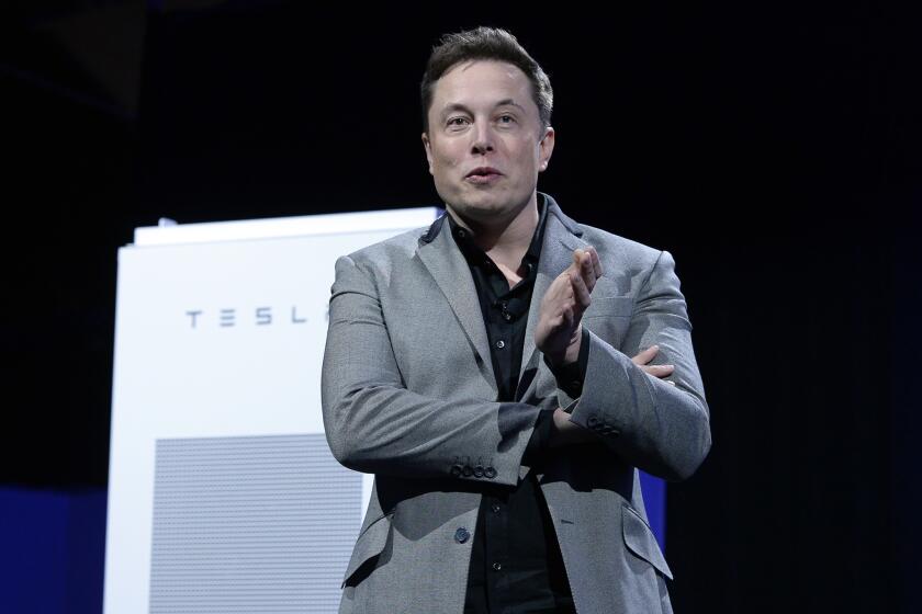 Chief Executive Elon Musk, shown on April 30, announced new options for Tesla's Model S electric sports sedan.