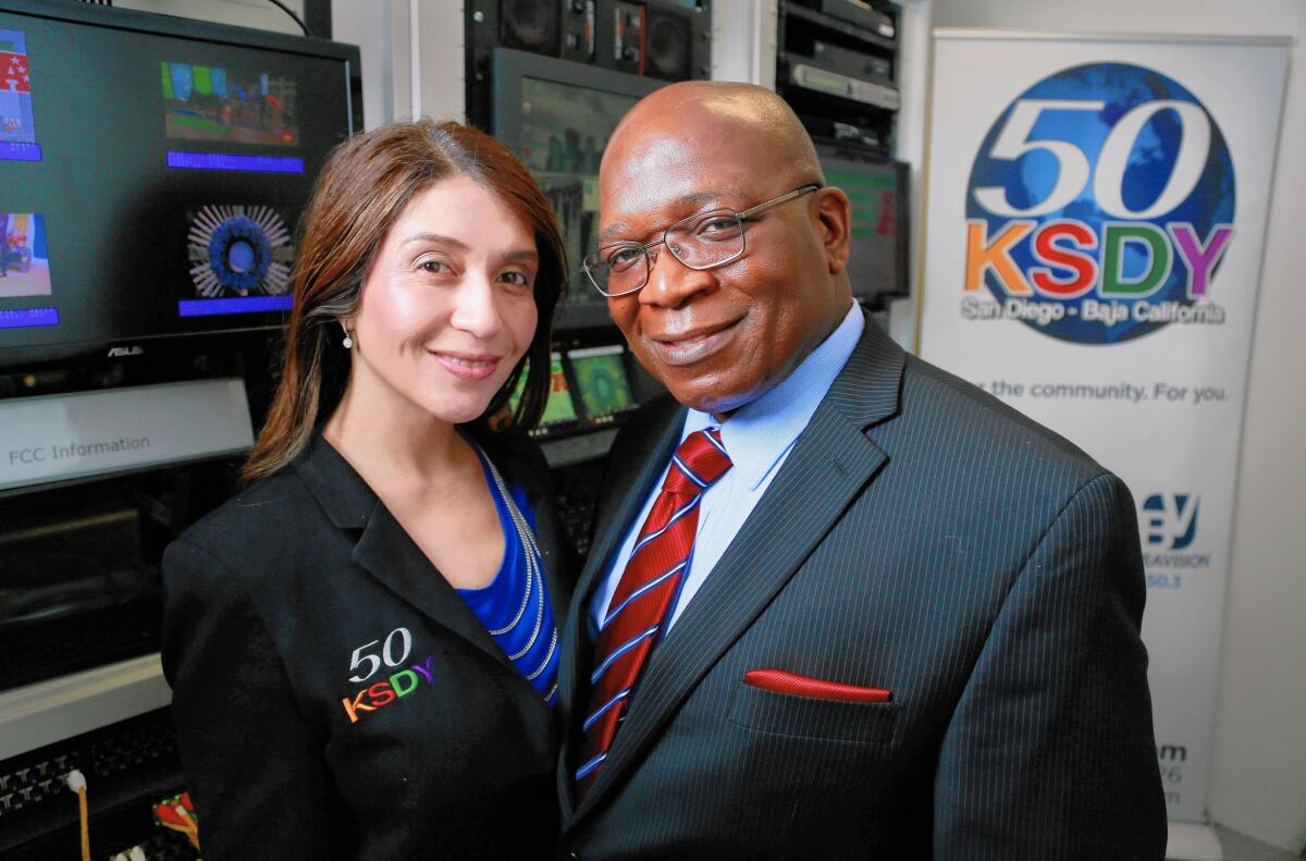 Michelle Diaz Agha and her husband, Maxwell C. Agha, own KSDY-TV Channel 50, a small station in San Diego that could be one of many knocked off the air involuntarily by the federal government.