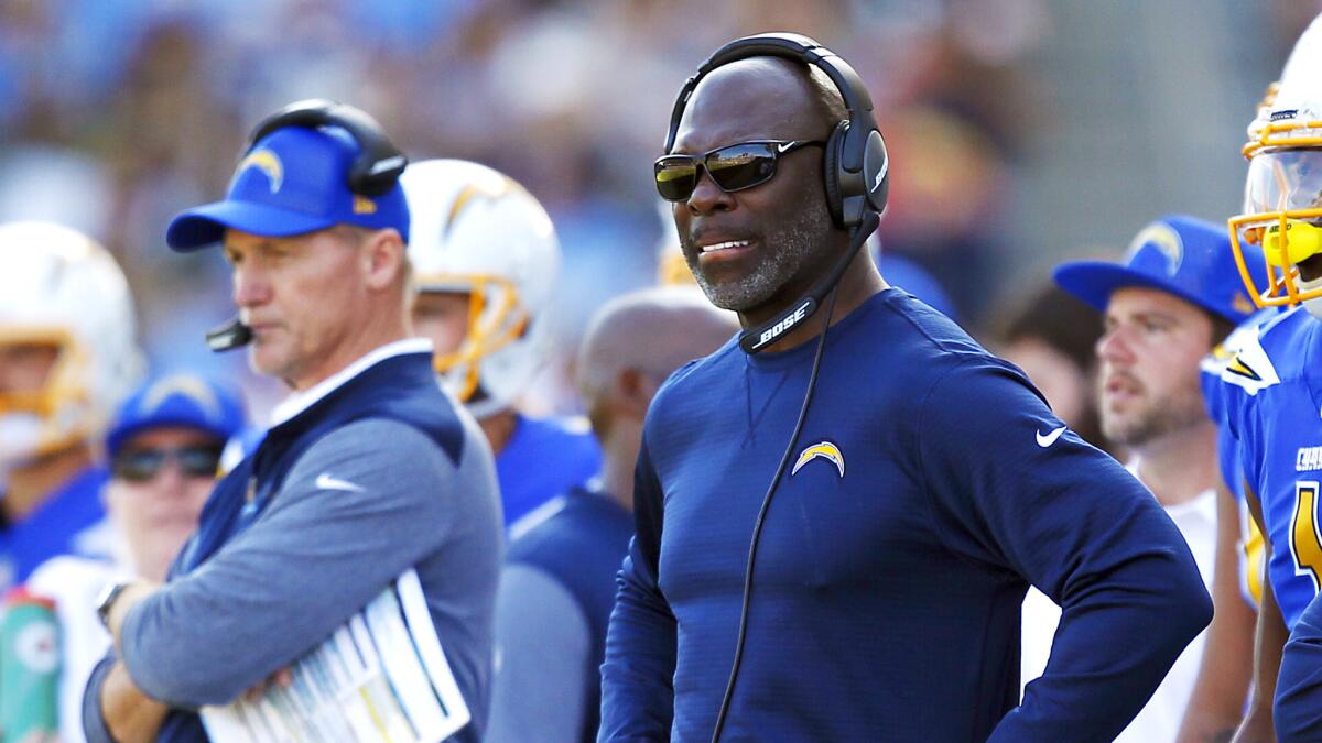 Chargers coach Anthony Lynn led his team to a 9-3 finish this season.