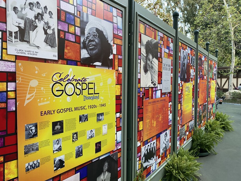 Installation on the history of gospel music "Celebrate the gospel" At Disneyland.