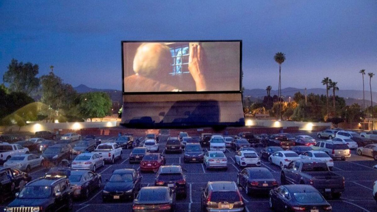 Riverside, CA - Friday, May 17, 2019: Van Buren Drive-In in Riverside is one of the last remaining drive-in theaters and is a SoCal summer institution. (Ana Venegas / For The Times)