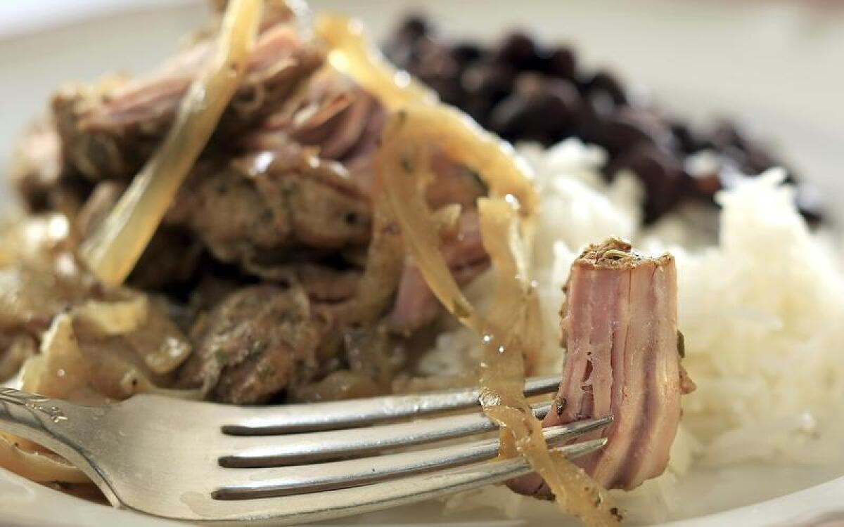 Break out your old slow-cooker with this Cuban-style pork shoulder recipe.