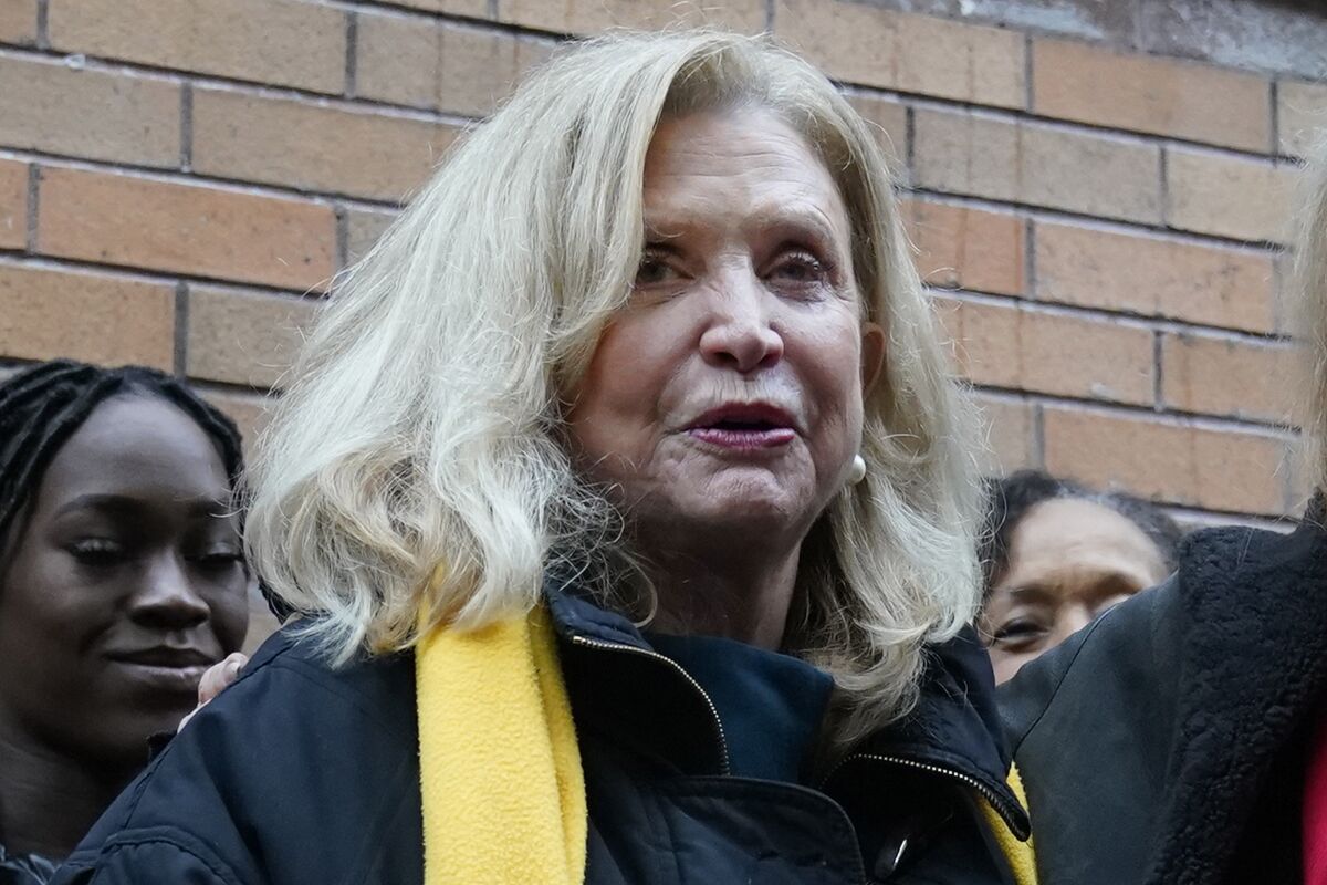 FILE - U.S. Rep Carolyn Maloney, D-N.Y., speaks to the media outside Planned Parenthood of Greater New York, in New York, Monday, Dec. 6, 2021. The new redistricting maps released Monday, May 16, 2022, would significantly redraw the Manhattan districts currently held by incumbents Democratic Reps. Jerry Nadler and Carolyn Maloney, who have each served in the House for nearly three decades and chair influential committees. (AP Photo/Richard Drew, File)