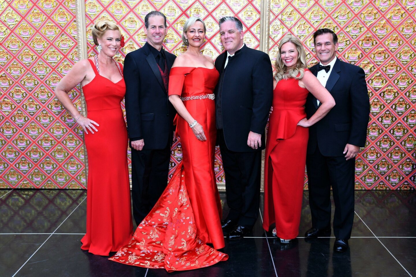 2016 Jewel Ball chair and co-chairs Kelley and Chris Albence, Kathryn and Beau Gayner, Maureen and Dean Weber