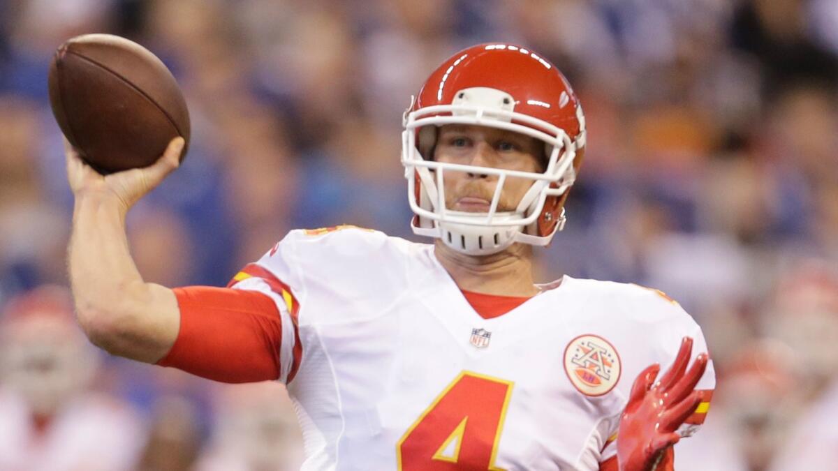 Quarterback Nick Foles didn't see much playing time with the Kansas City Chiefs last season.