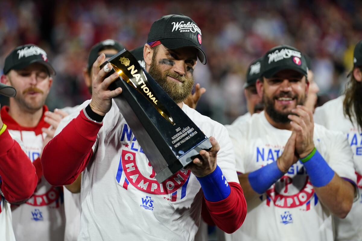 World Series teed up: Bryce Harper, Phillies go deep, face Astros