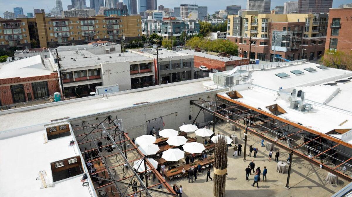 More than 700 artists will gather Sunday morning in Hauser Wirth & Schimmel's courtyard, in the downtown L.A. Arts District, for a group photo.