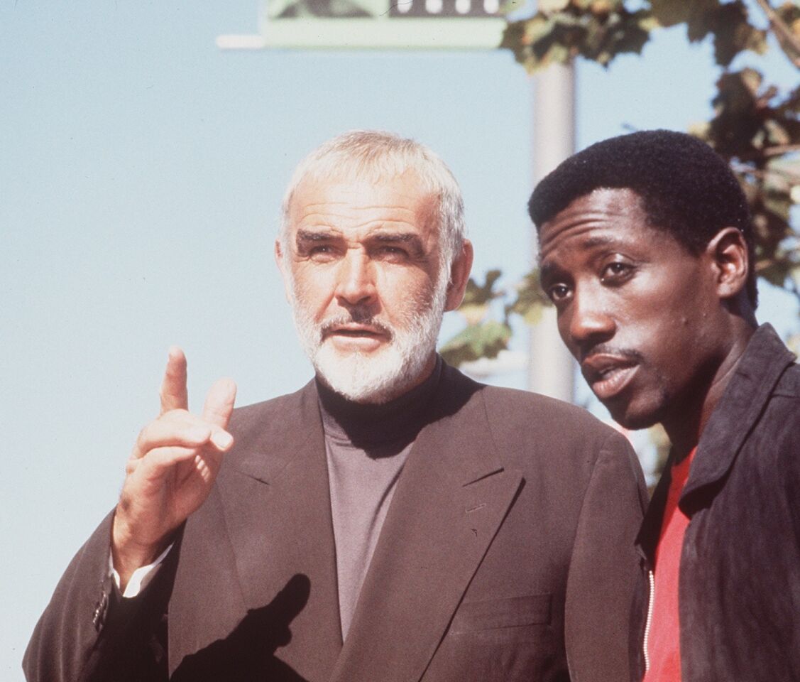 Connery, left, stars as Capt. John Conner and Wesley Snipes stars as Web Smith in the 1993 police action film "Rising Sun."