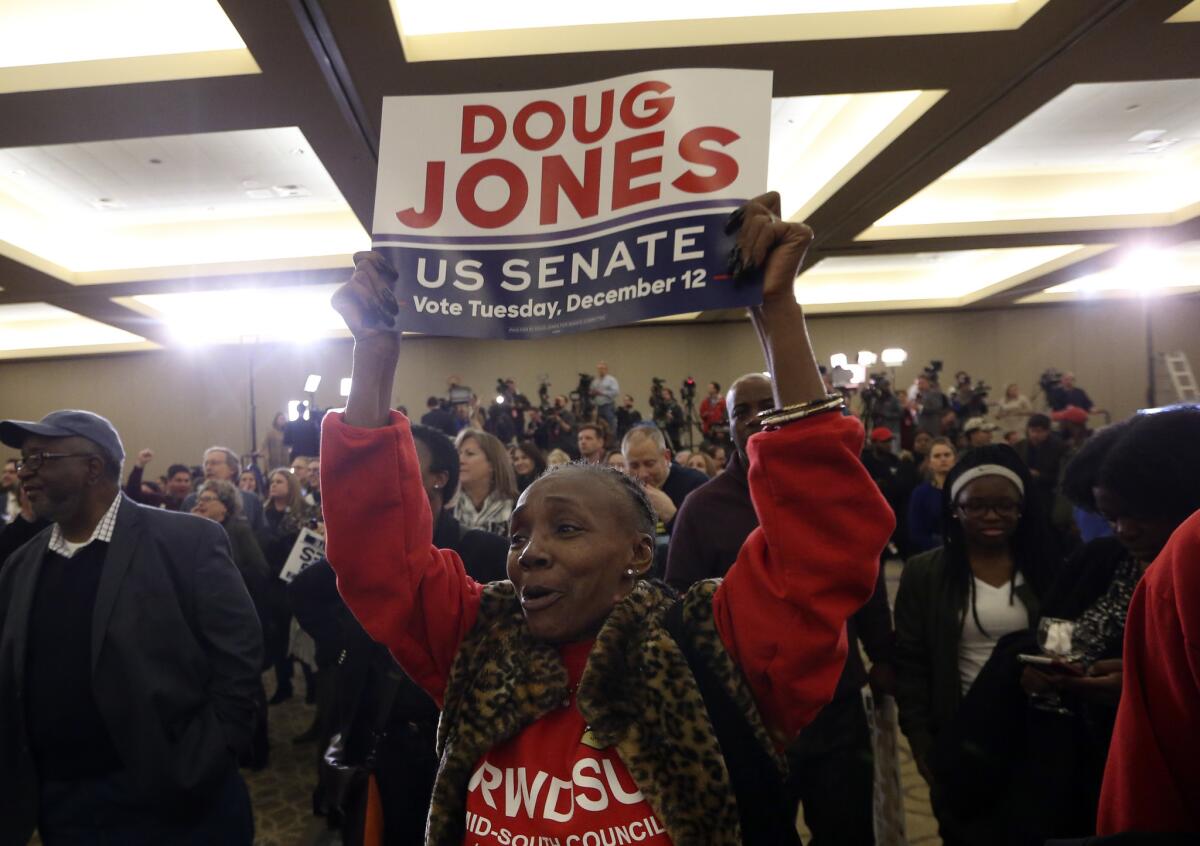 Ninety-eight percent of the vote among African American women in the Alabama Senate election went to Democrat Doug Jones.