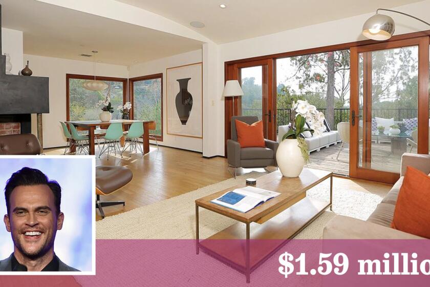 Cheyenne Jackson, inset, and Jason Landau bought a ranch-style house in Hollywood Hills West.