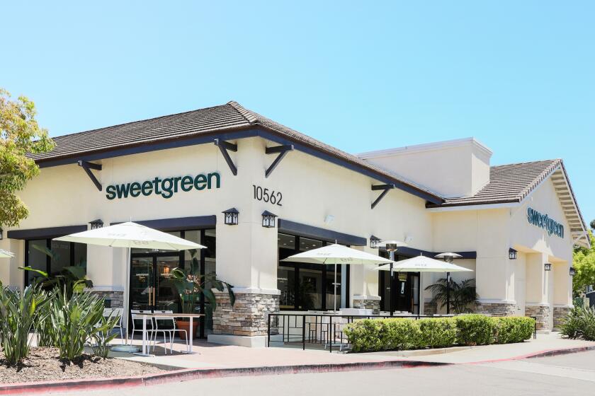 Sweetgreen opened its fourth San Diego County location on Tuesday with a restaurant in the 4S Commons.