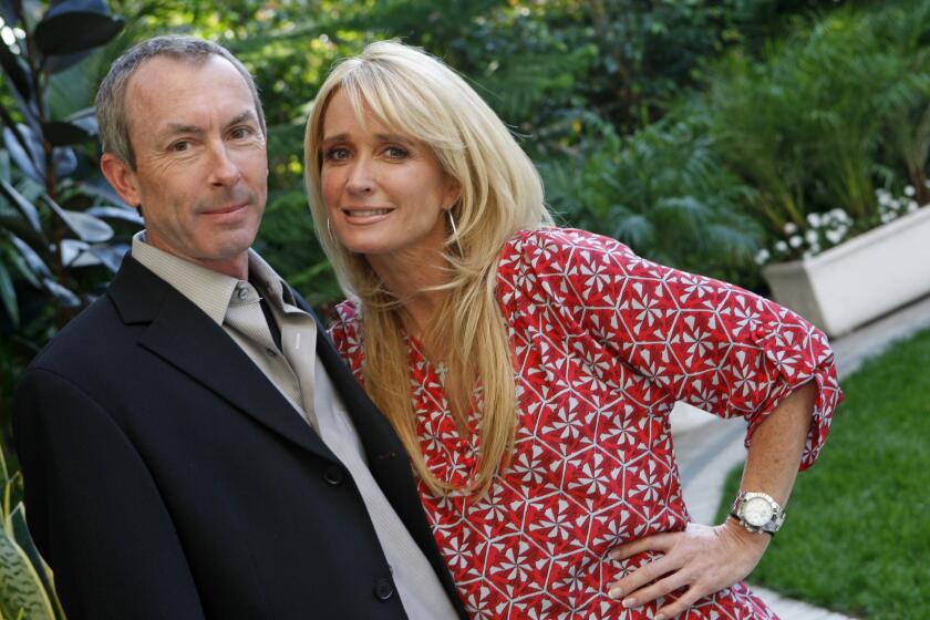 Kim Richards and Ike Eisenmann pose for portraits at the Four Seasons Hotel in Los Angeles in 2009. Richards, 50, was arrested Thursday in Beverly Hills.