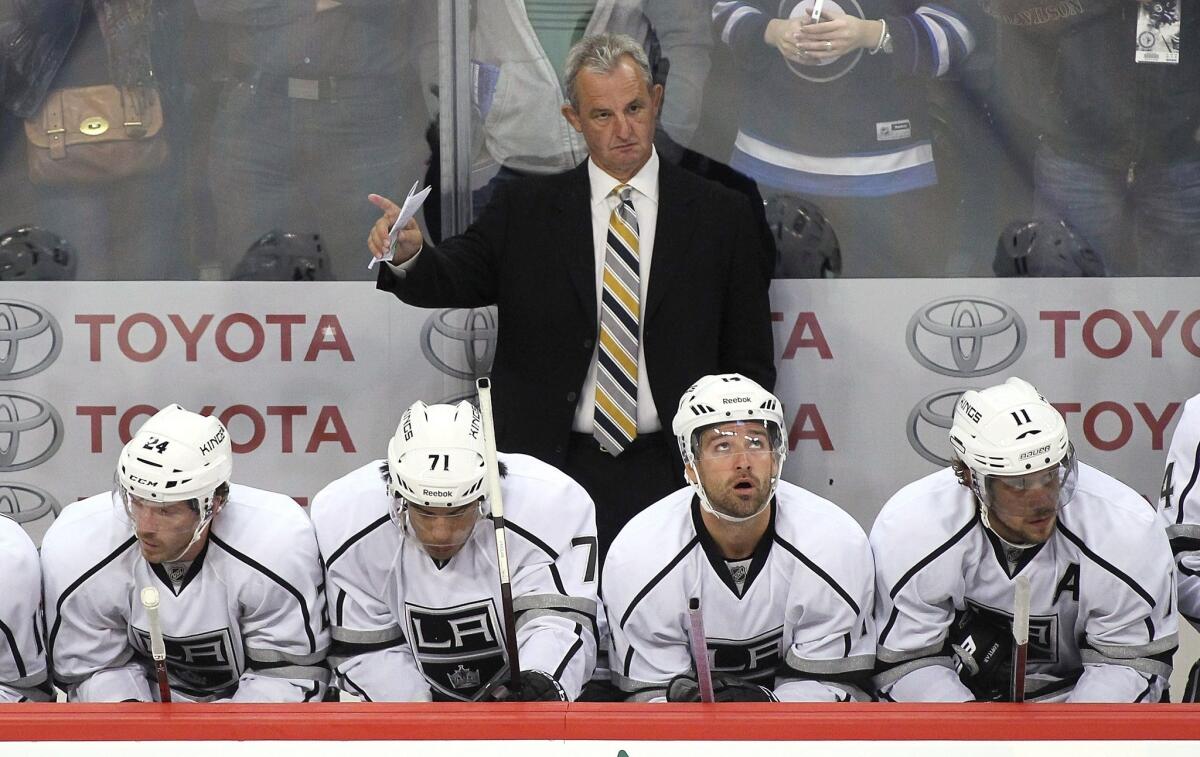 Kings Coach Darryl Sutter finally got his chance Tuesday to ask reporters questions.