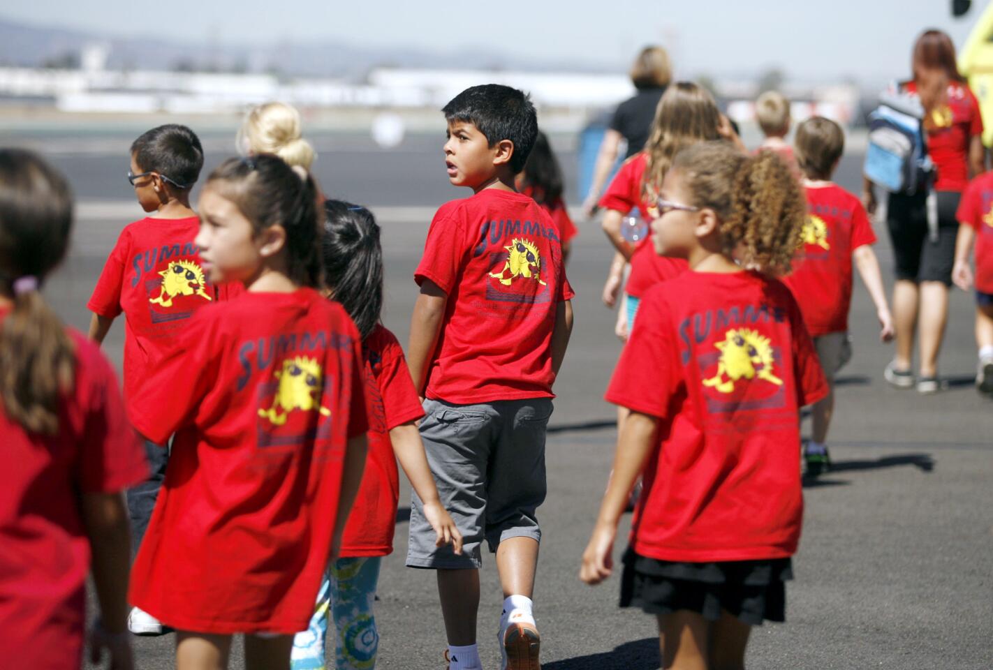 Photo Gallery: Gross Park campers visit Bob Hope Airport