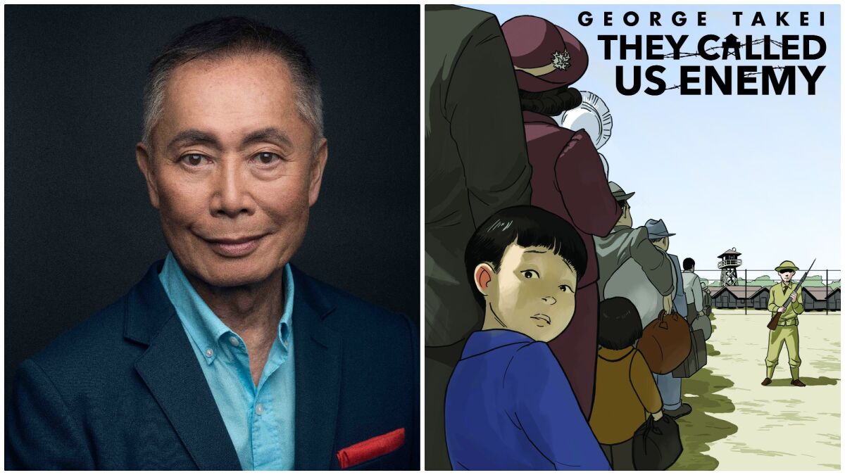 Author George Takei and his book, "They Called Us Enemy."