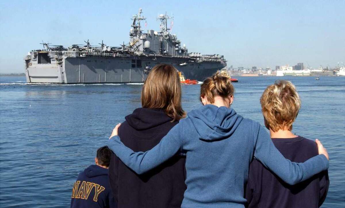 A Navy ship leaves San Diego for a six-month deployment. A report from the Institute of Medicine faults programs designed to prevent psychological problems in military personnel.