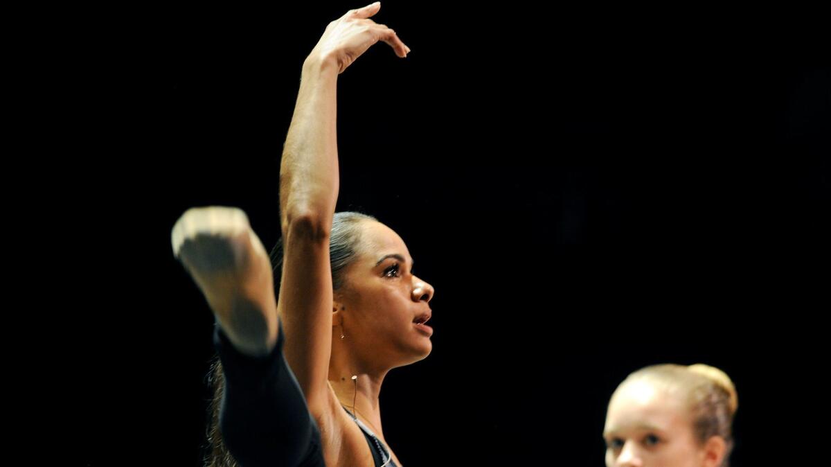 American Ballet Theatre principal dancer Misty Copeland, pictured in San Pedro in 2015, won't dance as scheduled at Segerstrom Center.