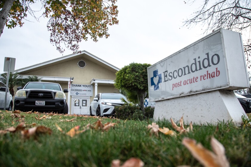 State says more than 100 residents sick with COVID 19 at Escondido