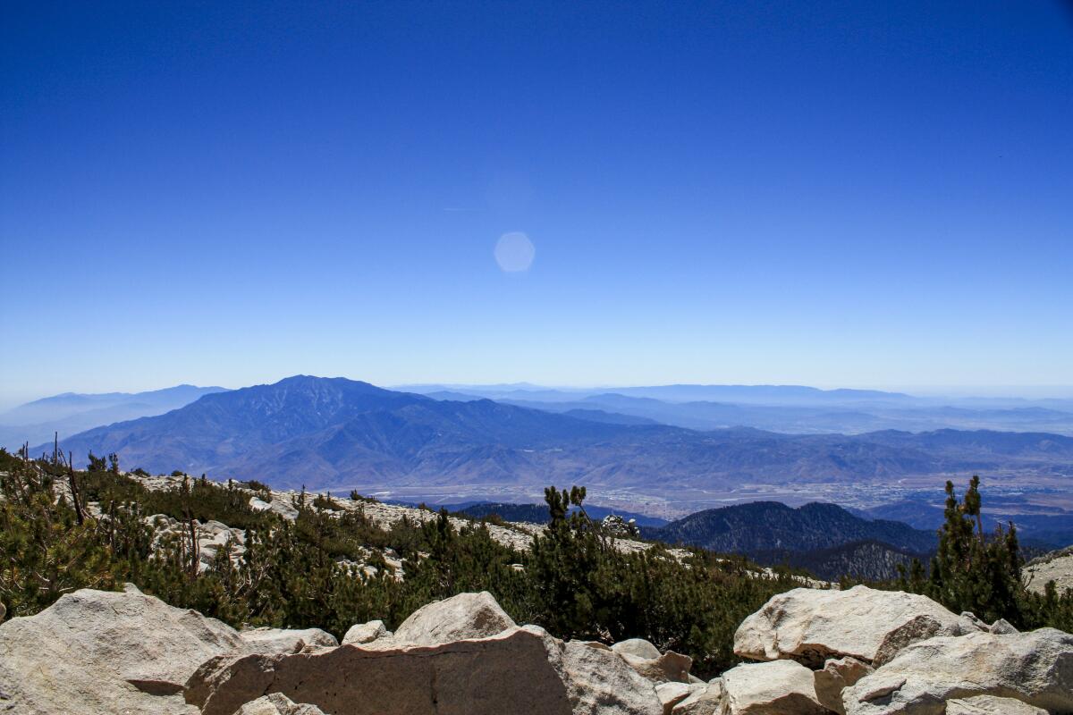 A photo showing the view from San Gorgonio.