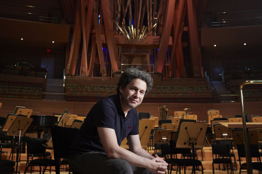 Gustavo Dudamel at the Walt Disney Concert Hall in downtown Los Angeles.