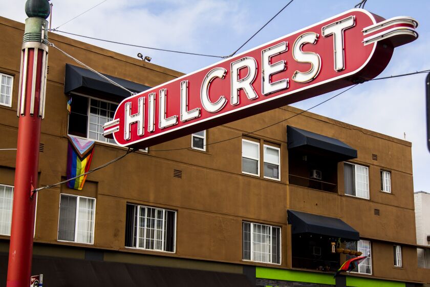 Hillcrest, CA - August 19: Park Boulevard, in Hillcrest, CA. {({photographer} / The San Diego Union-Tribune)