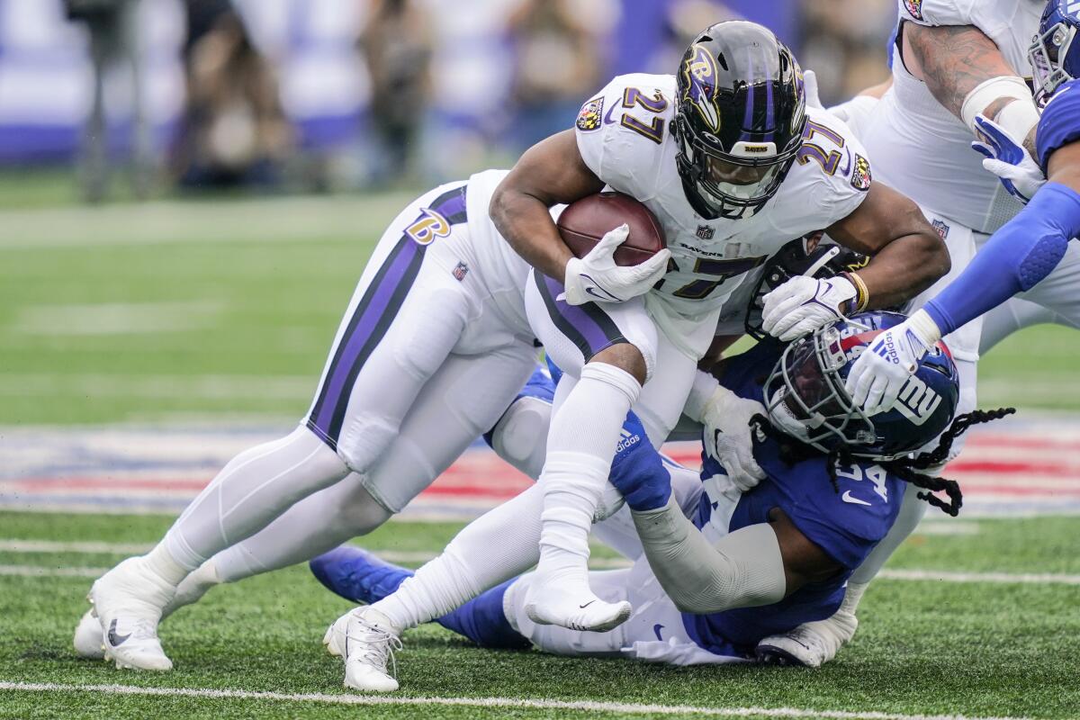 Ravens rule out J.K. Dobbins for matchup with Browns - The San Diego  Union-Tribune