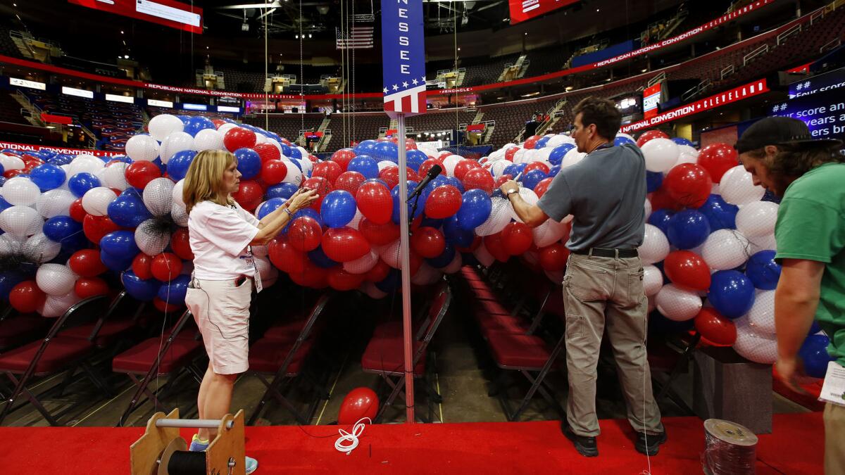 Getting ready for the Republican National Convention in Cleveland.