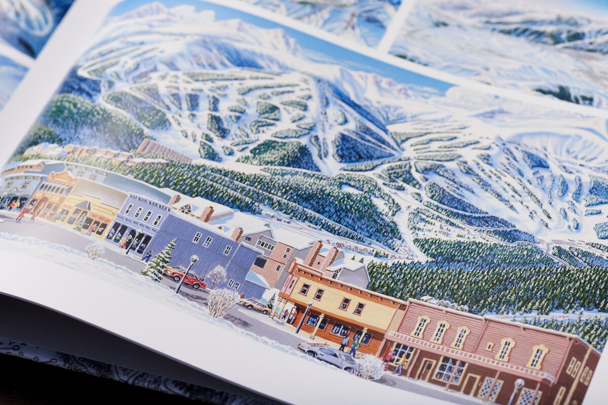 Detail shot from one of James Niehues' illustrations for Snow Country Magazine.