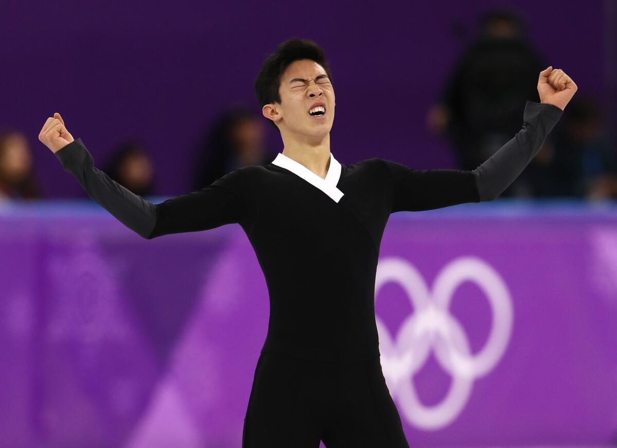 Nathan Chen competes during the men's single free program.