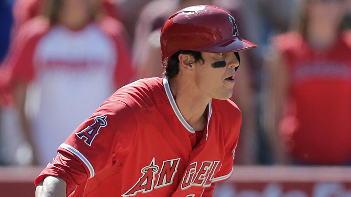 Angels infielder Grant Green has been placed on the disabled list because of lumbar strain.