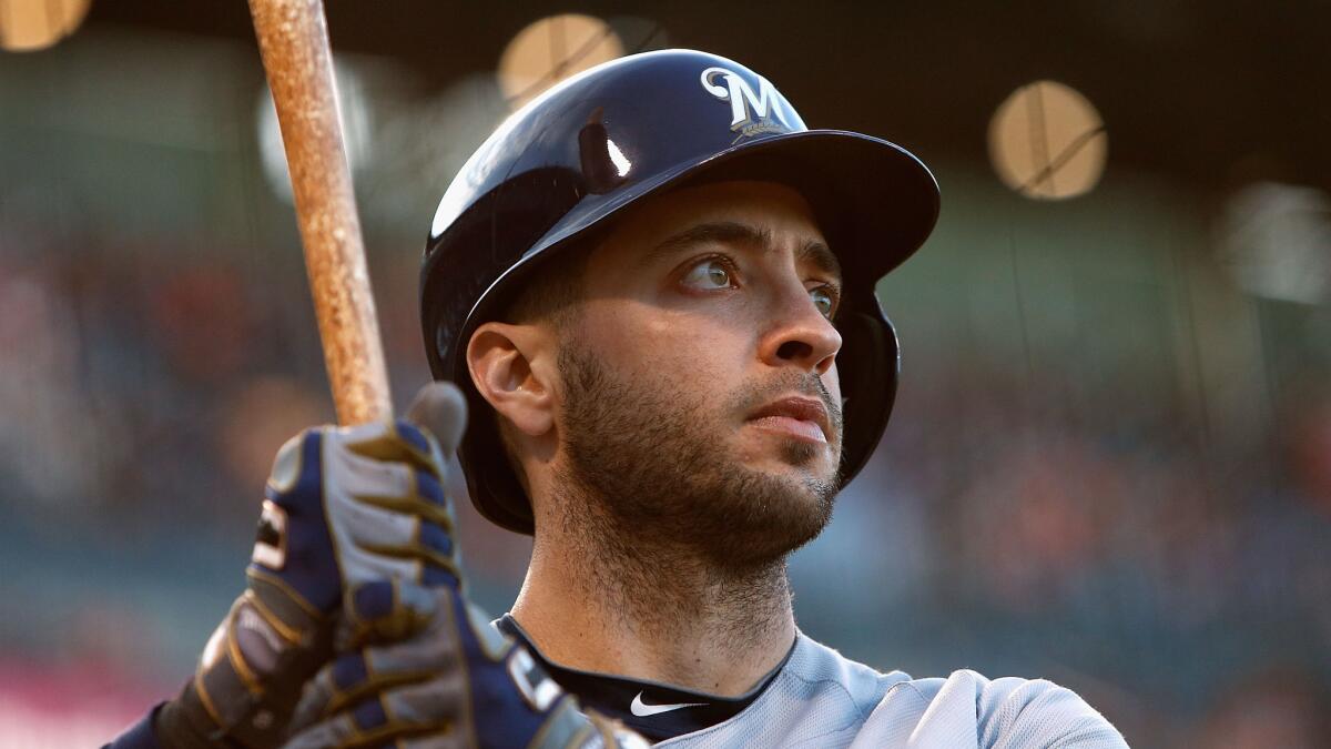 Milwaukee's Ryan Braun warms up in the on deck circle on June 13.