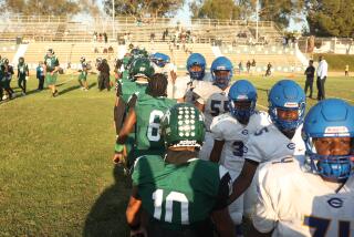 Gardena, CA - August 29: Gardena High School Panthers and Crenshaw High School Cougars.