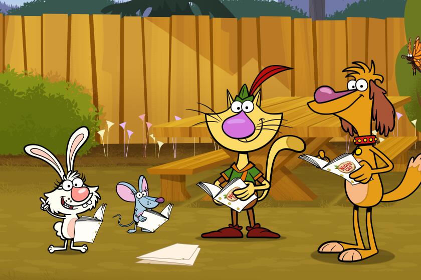 Daisy, Squeeks, Nature Cat and Hal on "Nature Cat."